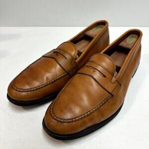 VERY GOOD Alden 714 Leisure Handsewn LHS Peny Loafer Brown Tan Calf USA 13 W